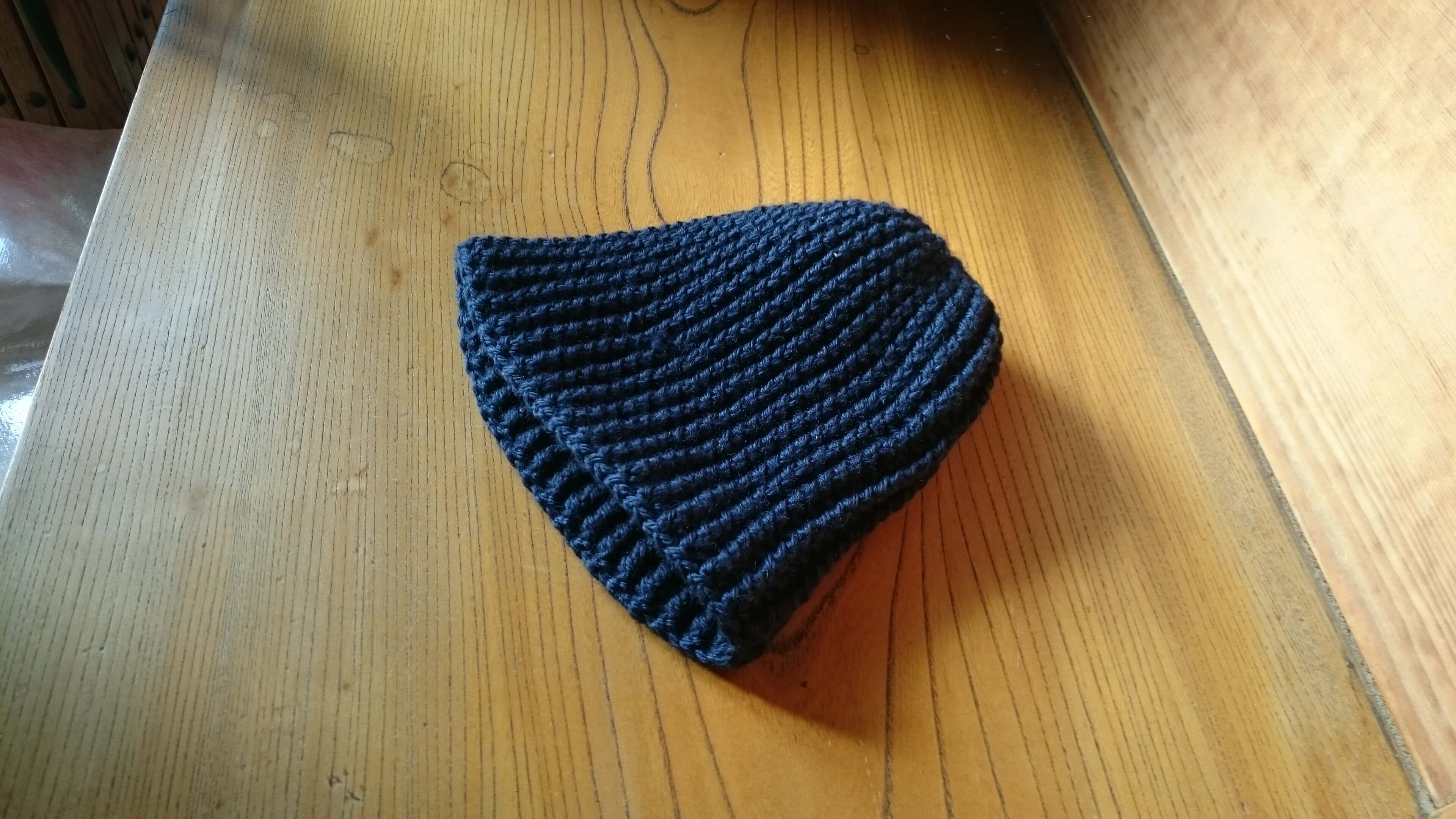 手編みニット帽2